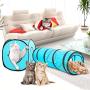 PAWISE Cat Toys Cat Tunnel and Cat Cube Pop Up Collapsible Kitten Indoor Outdoor Toys