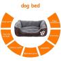 Pet Deluxe Dog Bed, Super Soft Pet Sofa Cats Bed, Non Slip Bottom Pet Lounger,Self Warming and Breathable Pet Bed Premium Bedding