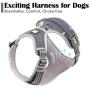 ATOPARK Dog Harness No-Pull Pet Harness Adjustable Comfortable Harness with Handle Outdoor Pet Vest Reflective Oxford Soft Breathable Vest Easy Control for Small Medium Large Dog Grey M
