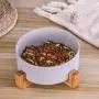 Ceramic Dog Bowls with Wood Stand, Dog Water Bowls and Food Dish, Heavy Weighted or No Tip Over Dog Comfort Food Bowls, Stoneware Pet Bowl,Extra High Capacity 8.4'' Diameter, for Large Dogs Ceramic Dog Bowls with Wood Stand, Dog Water Bowls and Food Dish, Heavy Weighted or No Tip Over Dog Comfort Food Bowls, Stoneware Pet Bowl,Extra High Capacity 8.4'' Diameter, for Large Dogs