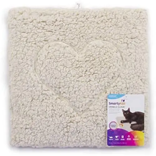 SmartyKat, Crinkle Cloud, Cat Mat and Bed, Snuggly Cat Rug, Soft Plush, Faux Sheepskin, Lightweight, Machine Washable, with Crinkle Sound SmartyKat, Crinkle Cloud, Cat Mat and Bed, Snuggly Cat Rug, Soft Plush, Faux Sheepskin, Lightweight, Machine Washable, with Crinkle Sound