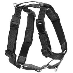 PetSafe 3 in 1 Harness and Car Restraint, Medium, Black, No Pull, Adjustable, Training for Small/Medium/Large Dogs