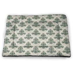 DayDayFun Victorian Pet Sleeping Mat Floral Lavender Color Bloom Blossoms Flowering Continuous Classy Artful Design Print Easy-to-Clean Pet Mat Fuchsia