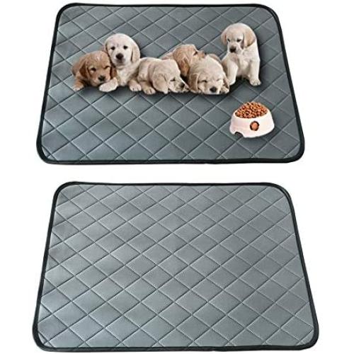 KHLZ US Guinea Pig Fleece Cage Liners - Small Animals Washable Dog Pee Pads, Fast Absorbent, Waterproof Reusable Pet Pee Pad for Training Pee Pad（23.6 x 17.7inch, 2pcs