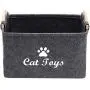 Geyecete CAT Toys Storage Bins - with Wooden Handle, Pet Supplies Storage Basket/Bin Kids Toy Chest Storage Trunk-CAT Geyecete CAT Toys Storage Bins - with Wooden Handle, Pet Supplies Storage Basket/Bin Kids Toy Chest Storage Trunk-CAT