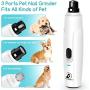 Bonve Pet Dog Nail Grinder Professional 2-Speed Dog Nail Clippers Electric Rechargeable Pet Nail Trimmer Super Quiet Painless Paw Grooming Tool Safe Nail Grinder for Large Medium Small Dogs and Cats