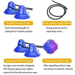 FULNEW Upgrade Suction Cup Dog Toy Dog Rope Chew Toys Pet Molar Bite Toy Interactive Pet Treat Ball Dog Teeth Cleaning Toys