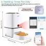 Iseebiz Automatic Pet Feeder with Camera, 6L App Control Smart Feeder Cat Dog Food Dispenser, 2-Way Audio, Voice Remind, Video Record, 6 Meals a Day for Medium Large Cats Dogs, Compatible with Alexa