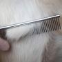 FFTONG Pet Steel Comb with Rounded Ends Stainless Steel Teeth,metal Cat Dog Comb for Removing Tangles and Knots,Poodle Grooming Deshedding Tool, 7 1/2-inch L