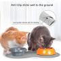Tinland Feeding Mat for Kitten, Compact Food Mat for Kitty Cat Small Dog Anti-Slip Waterproof Food Grade Silicone Raised Rim