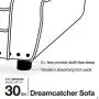 Enchanted Home Pet Dreamcatcher Dog Sofa, 32.5 by 21 by 12-Inch, Caramel