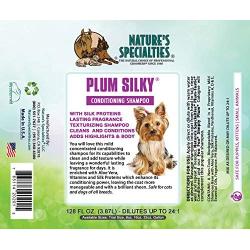 Natures Specialties Plum Silky Dog Shampoo Conditioner for Pets, Dilutes Up To 24:1 Made in USA