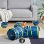 SunStyle Home Cat Tunnels for Indoor Cats 2/3 Way Play Toy Kitty Tunnel Peek Hole Toy with Ball for Cat Tube Fun for Rabbits Kittens and Dogs