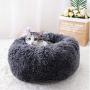 Donut Cat Bed Pet Bed for Small Cat and Dog Round Kitten Cushion Bed Soft Plush Pet Calming Bed