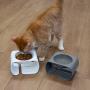 Kitty City Large Raised Cat Food Bowl Collection, Stress Free Pet Feeder and Waterer, Gray (CM-10062-CS01)