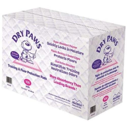 MidWest Dry Paws Training and Floor Protection Pads, 100-Count