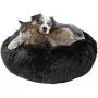 Downtown Pet Supply Premium Donut Dog Bed, Cozy Poof Style Giant Pet Bed Great for Cats & Dogs - Orthopedic, Washable, Durable Dog Bed (Black, XX-Large)