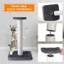 pedy 30'' Tall Cat Scratching Post, Natural Sisal Cat Scratcher, Cat Scratch Tower with Two Interactive Bell Toys (Cat Scratching Post)