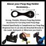 ZubyDog Poop Bag Dispenser (1 Pack, Black/Blue with Black Poop Bag Holder)