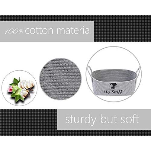 Geyecete Dog Dog Toy Basket Storage Cotton Rope Storage Basket Pet/Doy Toy Box Dog Storage Basket Basket Dog Toy Storage Basket-Dog