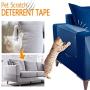 SIEBIRD Cat Scratch Deterrent Tape, 100% Transparent Clear Cat Scratch Furniture Protector with Pins, Flexible Anti-Scratch Cat Training Tape Furniture Scratch Guards, 18'' L X 10'' W & 15'' L X 12'' W