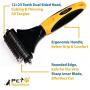 Pet Republique Dog Dematting Tool – Matt Splitters for Dogs, Cats, Rabbits, Long Haired Breed Pets – Effective Pet Dematting, Mat Remover, De-Matting Comb, or Dematter