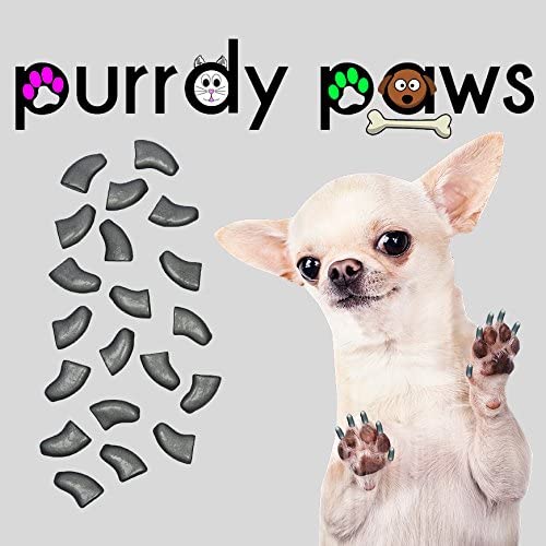 Purrdy Paws Soft Nail Caps for Dog Claws Steel Grey