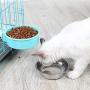 kathson Crate Dog Bowl, Stainless Steel Removable Hanging Cage Food Bowl Pet Food Spoon & Water Feeder Bowls Coop Cup for Puppy Cat Bird Rabbit（3 PCS）