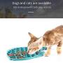 Soly Teche Cat Food Bowls, Fish-Shaped Cat Slow Feeder, Pet Lick Mat for Dog Cats, Cat Puzzle Feeder IQ Treat Mat, Anxiety Relief Pet Feeder