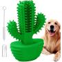 N / A Cactus Dog Toothbrush, Dog Chew Teeth Cleaning Stick, Dental Oral Care Brushing Bite Resistant Cleaning Toys, Natural Rubber Squeaky Cactus Shaped Molar Stick for Medium Large Dogs Pet.