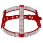 Beirui Soft Suede Rhinestone Leather Dog Harness Leash Set Cat Puppy Sparkly Crystal Vest & 4 ft Lead for Small Medium Cats Pets Chihuahua Poodle Shih Tzu