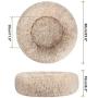 BAIXIXIG Soft Plush Round Donut Pet Bed is Suitable for Small and Medium Pets, Comfortable Luxury cat & Dog Bed，Non-Slip Bottom，23.6 Champagne Color