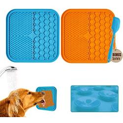 KILIN Dog Lick Pad,Pet Slow Treat Dispensing Mat,Fun Alternative to Slow Feeder Dog Bowls,Calming Mat for Dog Anxiety Relief, Dog Lick Mat with Suction Perfect for Bathing,Grooming