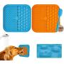 KILIN Dog Lick Pad,Pet Slow Treat Dispensing Mat,Fun Alternative to Slow Feeder Dog Bowls,Calming Mat for Dog Anxiety Relief, Dog Lick Mat with Suction Perfect for Bathing,Grooming