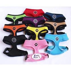 KUDO PETS Soft Mesh Dog Harness with Leash - Multiple Sizes & Colors