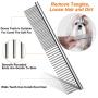 4PCS Upgraded Dog Grooming Brush and Comb Set, Gentle Dog Shampoo Brush, Dog Brush for Shedding and Grooming & Dog Comb, Pet Bath Brush for Dogs & Cats With Long Short Hair