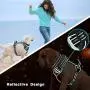 WINSEE Dog Harness No Pull, Pet Harnesses with Dog Collar, Adjustable Reflective Oxford Outdoor Vest, Front/Back Leash Clips for Small, Medium, Large, Extra Large Dogs, Easy Control Handle for Walking