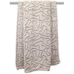 Bone Dry Embossed Bone Print Pet Blanket