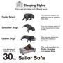 Enchanted Home Pet Sailor Sofa, Grey, Medium (CO3459-20GRY)