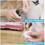 DELOMO Pet Grooming & Deshedding Tool Kit, Dog Deshedding Brush, Safe Nail Clippers for Dogs, Effective Pet Nail Clippers and Trimmer for Dog & Cat with Long & Short Fur