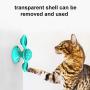 ocijf179 Turntable Pet Cats Puzzle Training Turntable Windmill Ball Teaser Whirling Interactive Toy - Random Color