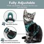 Wisdoman Cat Harness and Leash for Walking, Escape Proof Soft Mesh Adjustable Vest Harnesses for Cats Kitten Dog, Easy Control Breathable Reflective Strips Vest for Small Medium Cats