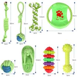 Simpeak 8PCS Pets Puppy Dog Toys for Chewers Set, Small to Medium Dog Chew Rope Toys for Boredom Teething Training, Durable Dog Toys for Puppies