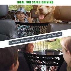 TIANFAN Car Dog Barrier, 3 Layers Pet Barrier Dog Net for Car,SUV Between Seats, Auto Safety Mesh Organizer Baby Stretchable Storage Bag - Safety Car Divider for Children and Pets