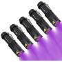 Black Light Led Flashlights,Goldenguy Blacklight Pets Urine and Stains Detector Zoomable Flashlight 395 nm LED Blacklights for Dog&Cat Urine Bed Bug (5 Pack)