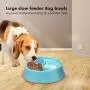 Slow Feeder Eating Dog Bowls Fun Feeder Non Slip Pet Bowl, Dog Food and Water Plastic Double Bowls for Small Medium Large Dogs Blue