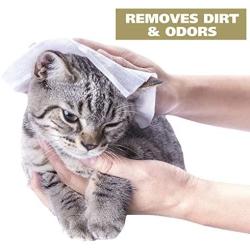 WAHL Cat Refresh Cleaning Wipes with Oatmeal Formula for Refreshsing and Cleaning Dirty Cats - 50 Count (820017-500)