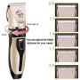HATALKIN Dog Clippers, Professional Low Noise Rechargeable Pet Hair Grooming Clippers Kit Cordless Electric Clipper Shaver for Small Large Dogs Cats Animals (Black) (Black)