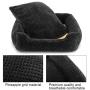 Hollypet Pet Bed, Self-Warming Bed for Cat and Small Medium-Sized Dog Puppy Rectangle Plush Sofa, Dark Gray