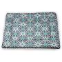 DayDayFun Geometric Pet Bed Ancestral Middle East Inspired Square Shapes with Diagonal Alignment Monochrome Easy-to-Clean Pet Mat Grey Beige
